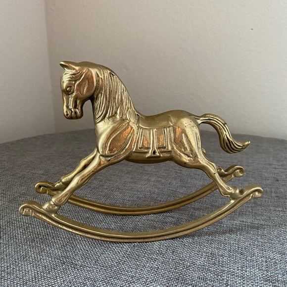 Accents Vintage Brass Rocking Horse Poshmark